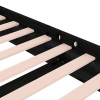 Bedframe massief hout zwart 120x200 cm - thumbnail