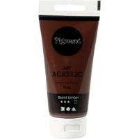 Creativ Company Pigment art acrylverf burnt umber bruin, 75ml - thumbnail