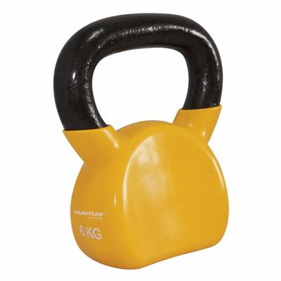Tunturi Vinyl Kettlebell l 6KG l geel Tunturi Vinyl Kettlebell l 6KG l geel
