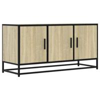 Tv-meubel 100x35x50 cm bewerkt hout metaal sonoma eikenkleurig - thumbnail