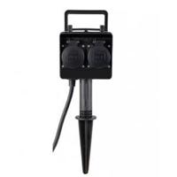 Buitenstopcontact 2-voudig met timer IP44 max 3680 Watt - thumbnail