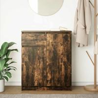 Dressoir met lade 71x35x84 cm spaanplaat gerookt eikenkleurig - thumbnail