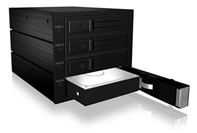 ICY BOX IB-564SSK, Backplane, 4x 3,5 SAS/SATA (I/II/III) HDD in 3x 5,25 Einschübe, Hot 3.5 inch HDD-inbouwframe