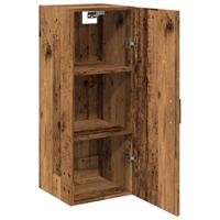 Wandkast 34,5x34x90 cm bewerkt hout oud houtkleur - thumbnail
