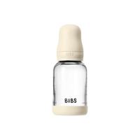 BIBS Glas Latex Slow Flow Babyfles 0+ Maanden Ivory - thumbnail