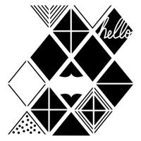 The Crafter's Workshop • template 30x30cm diamond lattice - thumbnail