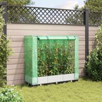 VidaXL Plantenbak verhoogd met kashoes 120x40x123 cm rattanlook - thumbnail