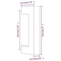 Handvatten 20 st 64 mm roestvrij staal goudkleurig - thumbnail