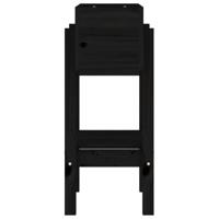 Plantenbak 62x30x69 cm massief grenenhout zwart - thumbnail