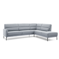 Hoekbank T-500 Lichtblauw Stof - thumbnail