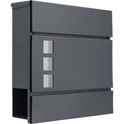 Designerbrievenbus met Inkijkraam - Antraciet Designerbrievenbus met Inkijkraam - Antraciet