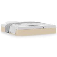 Bedframe zonder matras 180x200 cm stof crèmekleurig - thumbnail