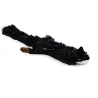 Flatino pluche hondenspeeltje vos zwart 52 cm - thumbnail