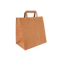 Papieren Draagtas Middel 26+17x27cm Bruin (250 stuks) - thumbnail