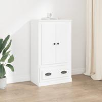 Hoge kast 60x35,5x103,5 cm bewerkt hout wit - thumbnail