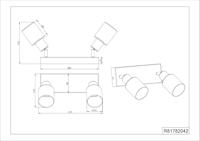 Trio 2-lichts plafondlampCadiz zwart - R81782042 - thumbnail