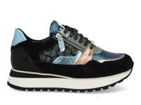 Footnotes 31009 met print petrol Multi maat 37 - thumbnail