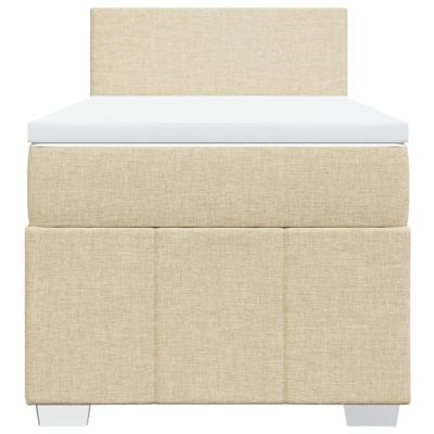 Boxspring met matras stof crèmekleurig 80x200 cm