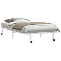 Bedframe zonder matras opvouwbaar 100x190 cm staal wit - thumbnail