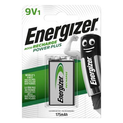 Energizer Power Plus 6LR61 Oplaadbare 9V batterij (blok) NiMH 8.4 V 175 mAh 1 stuk(s)
