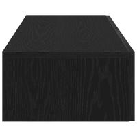 Wandschap met lades 100x36x19 cm bewerkt hout zwart - thumbnail