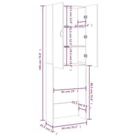 Wasmachinekast 64x25,5x190 cm betongrijs - thumbnail