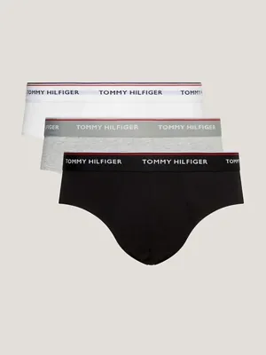 Tommy Hilfiger 3-Pack Heren slips - Hip Brief - Heup heren onderbroeken elastisch katoen