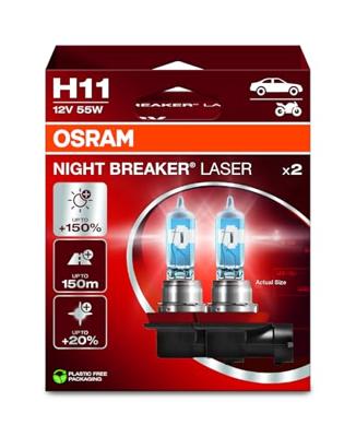 Osram Automotive 64211NL-2HB Halogeenlamp Night Breaker Laser Next Generation H11 55 W 12 V