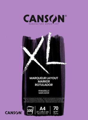 Markerpapier canson xl marker 70gr a4 extra wit