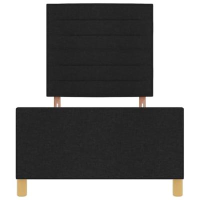 Bedframe met hoofdeinde Zwart 100 x 200 cm Stof
