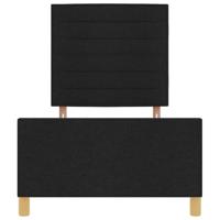 Bedframe met hoofdeinde Zwart 100 x 200 cm Stof - thumbnail
