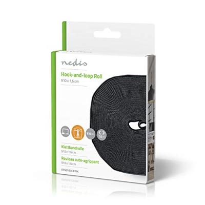 Nedis Klittenband | Klittenband Kabelbinder | 9100 mm | 1 stuks - ERGOVELC91BK ERGOVELC91BK