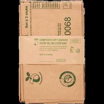 Afvalzak | Papier | 240l | 105x120cm | bruin | 30 stuks