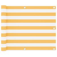 VidaXL Balkonscherm 75x600 cm oxford stof wit en geel - thumbnail