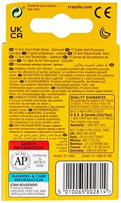 Crayola bordkrijt kleur, 12st.