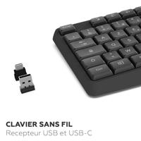 Draadloos toetsenbord Mobility Lab ML313979 Azerty Frans Zwart - thumbnail