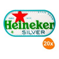 Heineken - Barmat Silver (23cm x 16.5cm) - 20 stuks - thumbnail