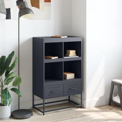 Hoge kast 68x39x111,5 cm staal antracietkleurig