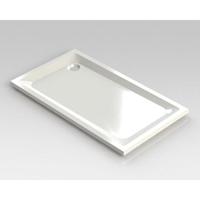 Nemo Spring Horus douchebak acryl 140x80x4.5cm afvoer D90 wit zonder potenstel dikte 4 mm 122014 - thumbnail