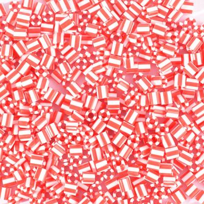 Vaessen Creative • strijkkralen tweekleurig rood-wit 550st.