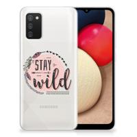 Samsung Galaxy A02s Telefoonhoesje met Naam Boho Stay Wild - thumbnail
