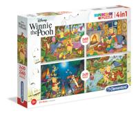 Clementoni Legpuzzel Disney Winnie The Pooh 4 Puzzels 20-180 Stukjes - thumbnail