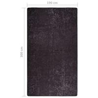 Vloerkleed wasbaar anti-slip 190x300 cm antracietkleurig - thumbnail