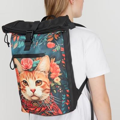 New Rebels Mart Art - New York Catface 21L Rugtas Rolltop Waterafstotend Laptop 15.6"
