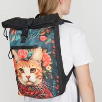 New Rebels Mart Art - New York Catface 21L Rugtas Rolltop Waterafstotend Laptop 15.6" - thumbnail