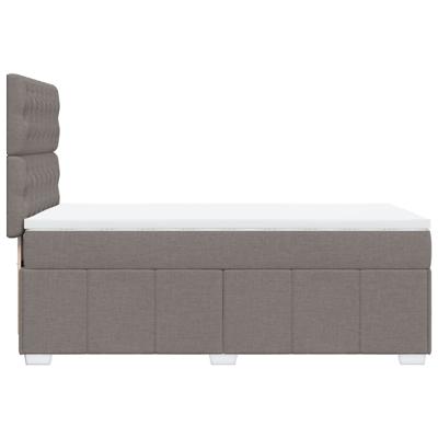 Boxspring met matras stof taupe 90x200 cm - thumbnail