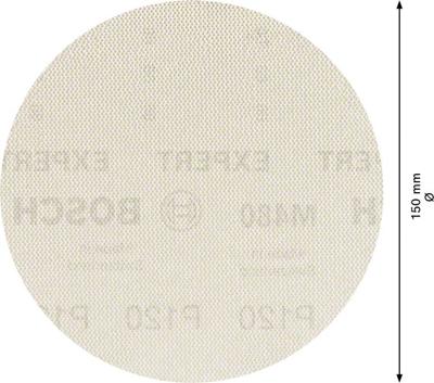 Bosch Accessories EXPERT M480 2608900700 Schuurnet voor excentrische schuurmachine Ongeperforeerd Korrelgrootte (num) 120 (Ø) 150 mm 50 stuk(s)
