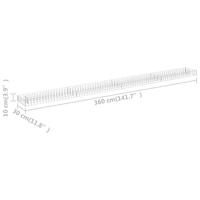 VidaXL Gabion plantenbak verhoogd 360x30x10 cm gegalvaniseerd staal - thumbnail