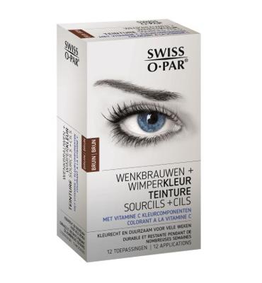 Swiss o-Par Wenkbrauw en wimperkleur bruin (1 Set)