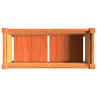 Plantenbak met poten 70x31x70 cm grenenhout waxbruin - thumbnail